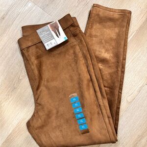 Brown high waisted faux Suede leggings